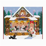 Poodle Christmas Treat Shop Gingerbread House Glasses Cloth (Small)