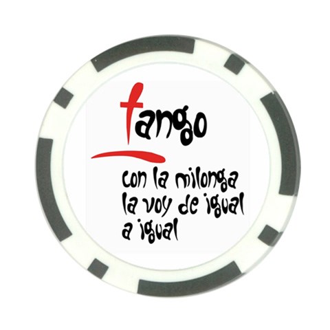 Milonga Poker Chip Card Guard from ArtsNow.com Front