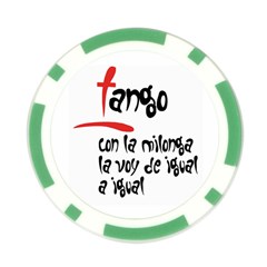 Milonga Poker Chip Card Guard from ArtsNow.com Front