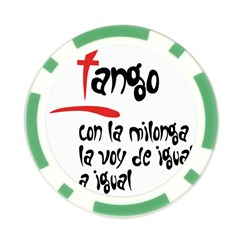 Milonga Poker Chip Card Guard from ArtsNow.com Back