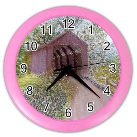 Coveredbridge300 Color Wall Clock from ArtsNow.com Front