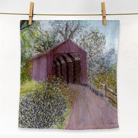 Coveredbridge300 Face Towel from ArtsNow.com Front