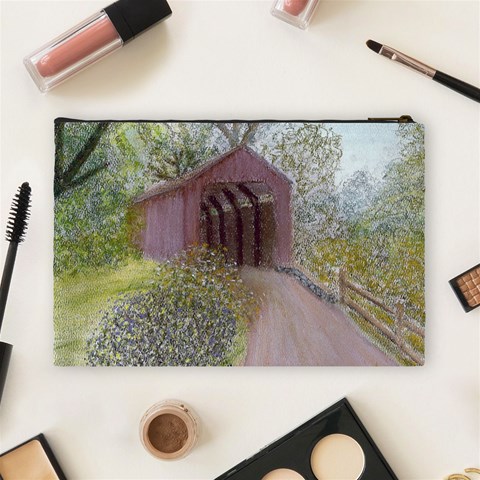 Coveredbridge300 Cosmetic Bag (Large) from ArtsNow.com Back