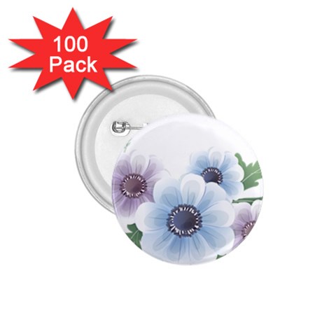 Flower028 1.75  Button (100 pack)  from ArtsNow.com Front