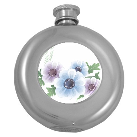 Flower028 Hip Flask (5 oz) from ArtsNow.com Front