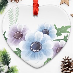 Flower028 Heart Ornament (Two Sides) from ArtsNow.com Back