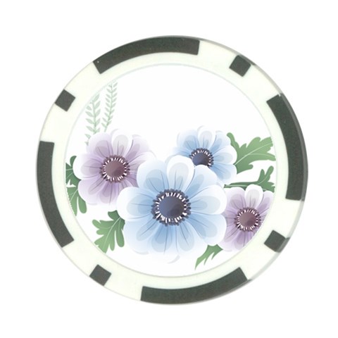 Flower028 Poker Chip Card Guard (10 pack) from ArtsNow.com Back