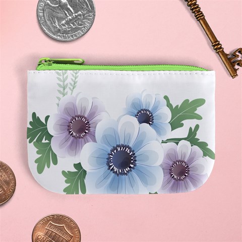 Flower028 Mini Coin Purse from ArtsNow.com Front