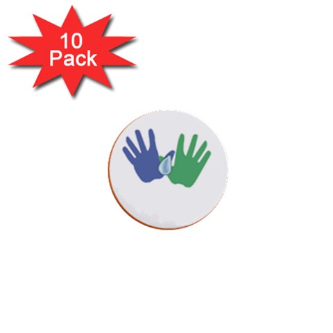 Hand 1  Mini Button (10 pack)  from ArtsNow.com Front