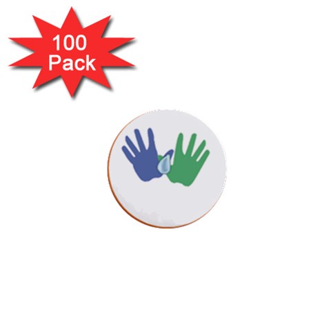 Hand 1  Mini Button (100 pack)  from ArtsNow.com Front