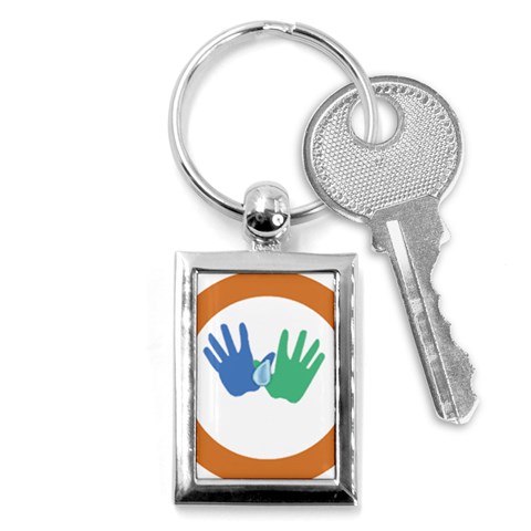 Hand Key Chain (Rectangle) from ArtsNow.com Front