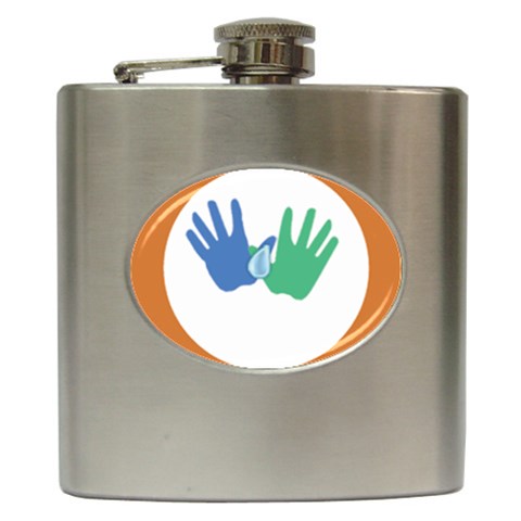 Hand Hip Flask (6 oz) from ArtsNow.com Front