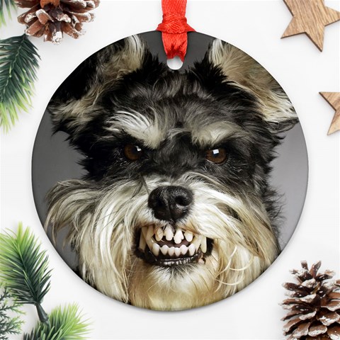 Animals Dogs Funny Dog 013643  Ornament (Round) from ArtsNow.com Front