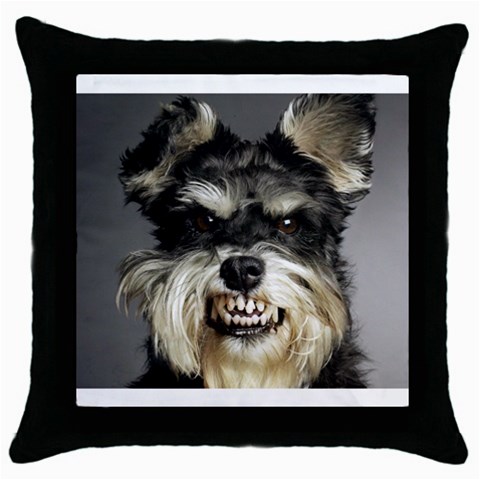 Animals Dogs Funny Dog 013643  Throw Pillow Case (Black) from ArtsNow.com Front