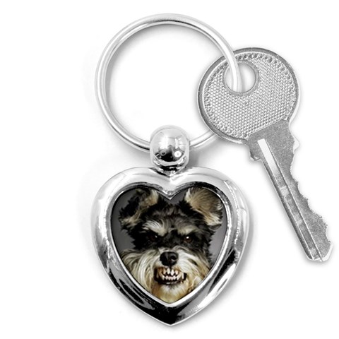 Animals Dogs Funny Dog 013643  Key Chain (Heart) from ArtsNow.com Front