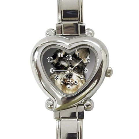 Animals Dogs Funny Dog 013643  Heart Italian Charm Watch from ArtsNow.com Front