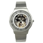 Animals Dogs Funny Dog 013643  Stainless Steel Watch