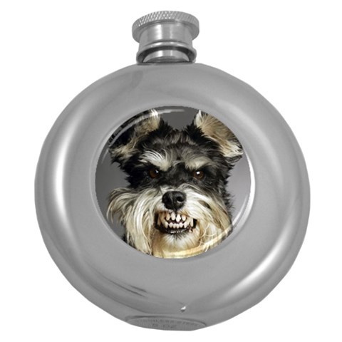 Animals Dogs Funny Dog 013643  Hip Flask (5 oz) from ArtsNow.com Front