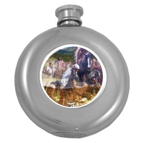 !ndn5 Hip Flask (5 oz) from ArtsNow.com Front