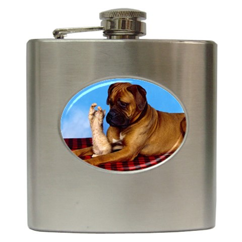 You don t scare me! Hip Flask (6 oz) from ArtsNow.com Front