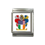 Half Irish American Crest (2) Italian Charm (13mm)