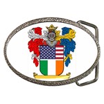 Half Irish American Crest (2) Belt Buckle