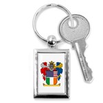 Half Irish American Crest (2) Key Chain (Rectangle)