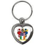 Half Irish American Crest (2) Key Chain (Heart)