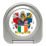 Half Irish American Crest (2) Travel Alarm Clock