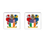 Half Irish American Crest (2) Cufflinks (Square)