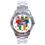 Half Irish American Crest (2) Stainless Steel Analogue Men’s Watch