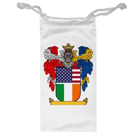 Half Irish American Crest (2) Jewelry Bag from ArtsNow.com Front