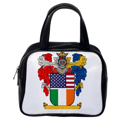 Half Irish American Crest (2) Classic Handbag (One Side) from ArtsNow.com Front