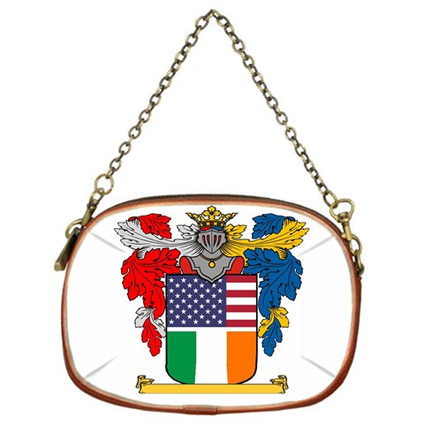 Half Irish American Crest (2) Chain Purse (One Side) from ArtsNow.com Front