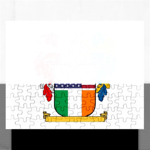 Half Irish American Crest (2) Jigsaw Puzzle (Rectangular) from ArtsNow.com Front