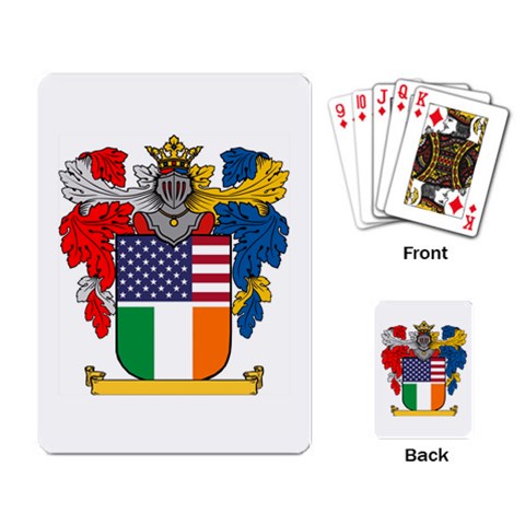 Half Irish American Crest (2) Playing Cards Single Design from ArtsNow.com Back