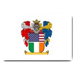 Half Irish American Crest (2) Large Doormat