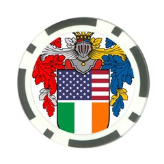 Half Irish American Crest (2) Poker Chip Card Guard from ArtsNow.com Front