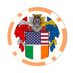 Half Irish American Crest (2) Poker Chip Card Guard from ArtsNow.com Back