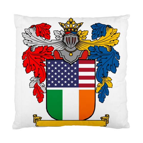 Half Irish American Crest (2) Cushion Case (Two Sides) from ArtsNow.com Front