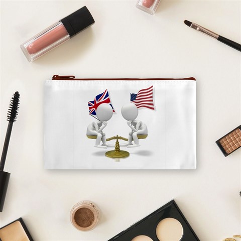 Heritage American/British Cosmetic Bag (Small) from ArtsNow.com Front