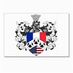 Half France American Crest Postcard 4  x 6 