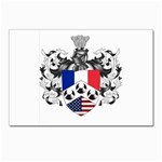 Half France American Crest Postcard 5  x 7 