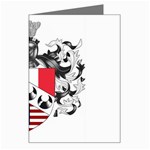 Half France American Crest Greeting Card