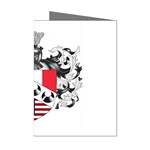 Half France American Crest Mini Greeting Cards (Pkg of 8)