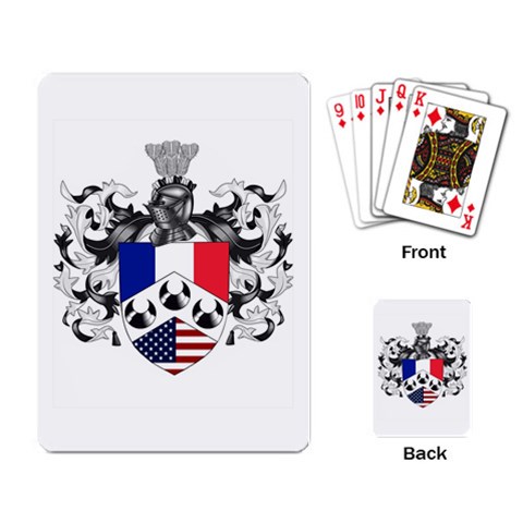 Half France American Crest Playing Cards Single Design from ArtsNow.com Back