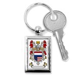 Half Netherlands American Crest Key Chain (Rectangle)