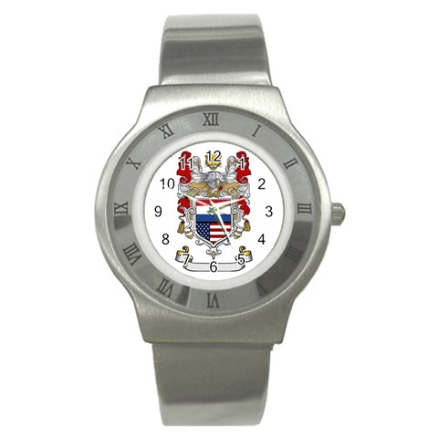 Half Netherlands American Crest Stainless Steel Watch from ArtsNow.com Front