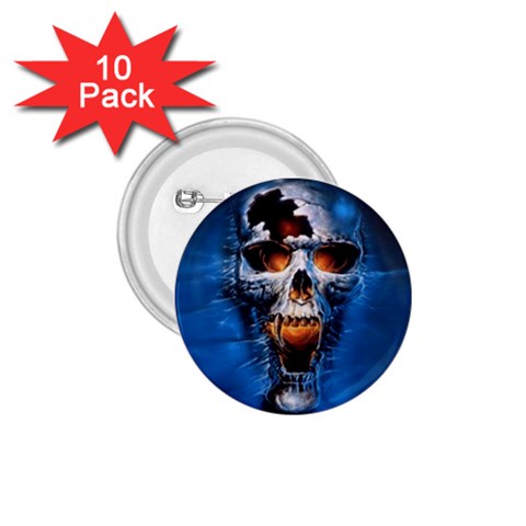 Scary Skull  1.75  Button (10 pack)  from ArtsNow.com Front