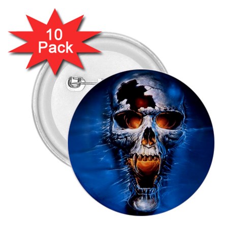 Scary Skull  2.25  Button (10 pack) from ArtsNow.com Front